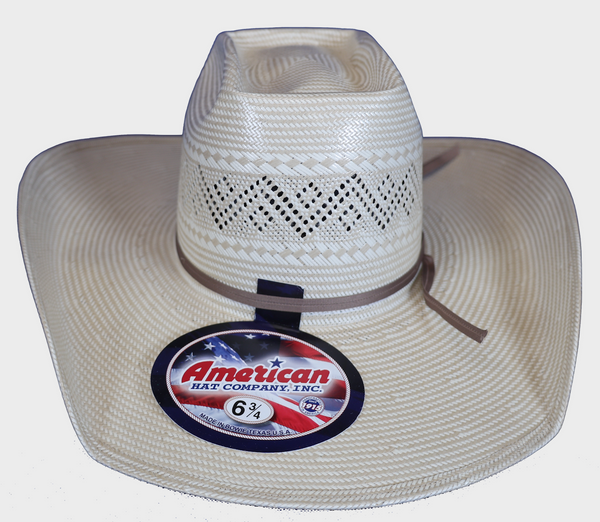 American 6600 Up North (UN) Crease Crown & 4 1/4" Leather Sweatband Straw Hat