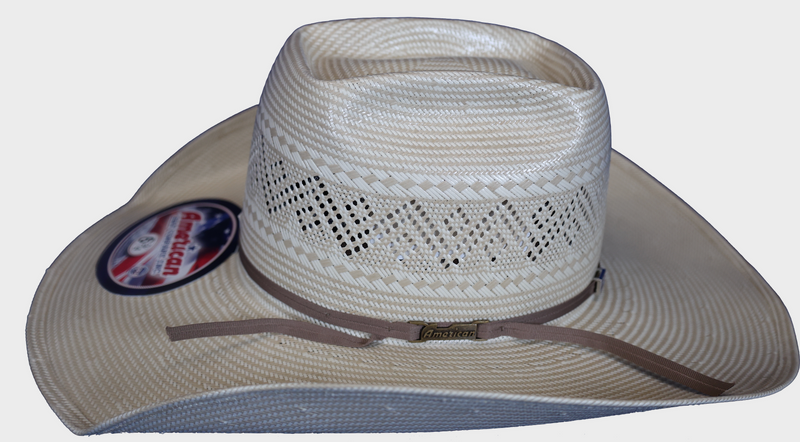 American 6600 Up North (UN) Crease Crown & 4 1/4" Leather Sweatband Straw Hat