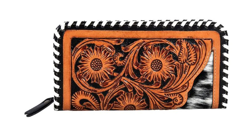 Myra S-8698 Pecos Plains Stitched Hand-Tooled Wallet