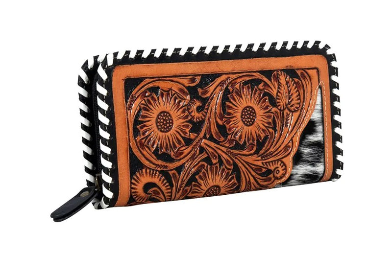 Myra S-8698 Pecos Plains Stitched Hand-Tooled Wallet