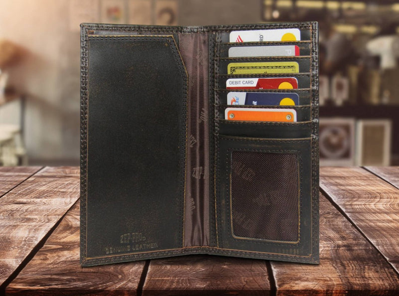 Zep Pro IWB4-BURN-MSU Mississippi State University Bulldogs Burnished Antique Brown Leather Tall Wallet