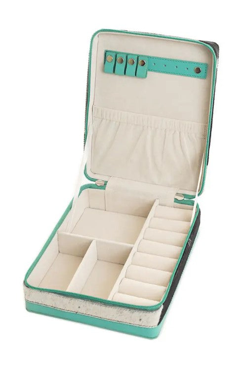 Myra Bag S-9748 Tennison Charm Jewelry Box In Teal