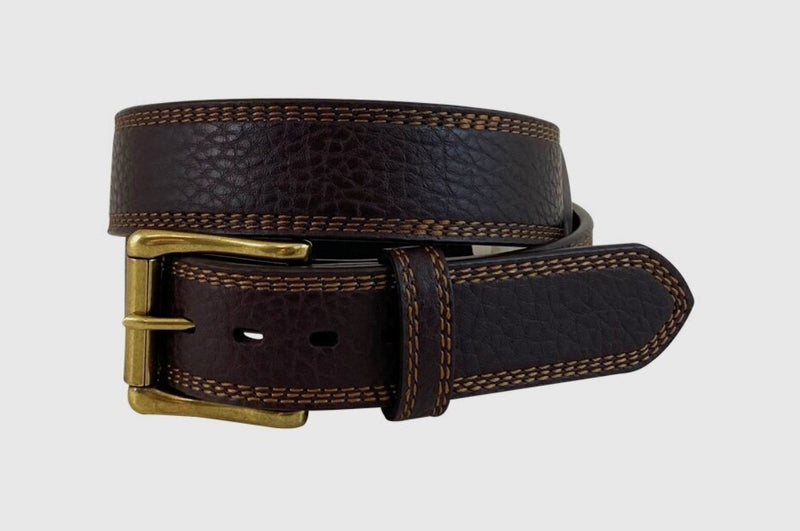 G Bar D 9538500-204 Brown 1 1/2" Pebbled Leather Belt