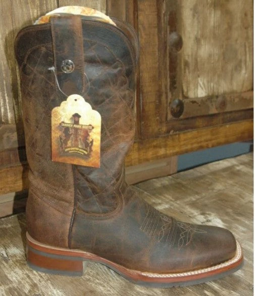 Men's Tanner Mark TM201267 Mango Buffalo With Honey Mad Dog Top Square Toe Boot