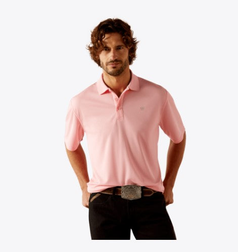 Men's Ariat 10055252 Tek Polo In Pink