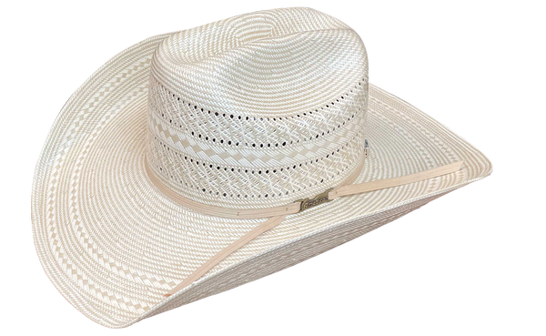 American TC8910 Rancher Crease Crown 4 1/4" Cool Hand Luke Brim Leather Sweatband Straw Hat