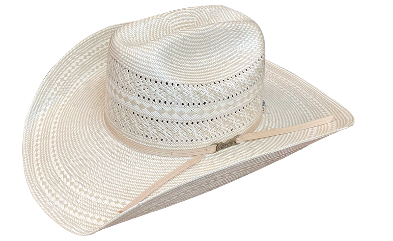 American TC8910 Rancher Crease Crown 4 1/4" Cool Hand Luke Brim Leather Sweatband Straw Hat