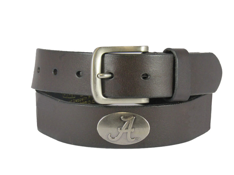 Zep-Pro BOLPBRW-UAL University of Alabama Crimson Tide Brown Leather Belt