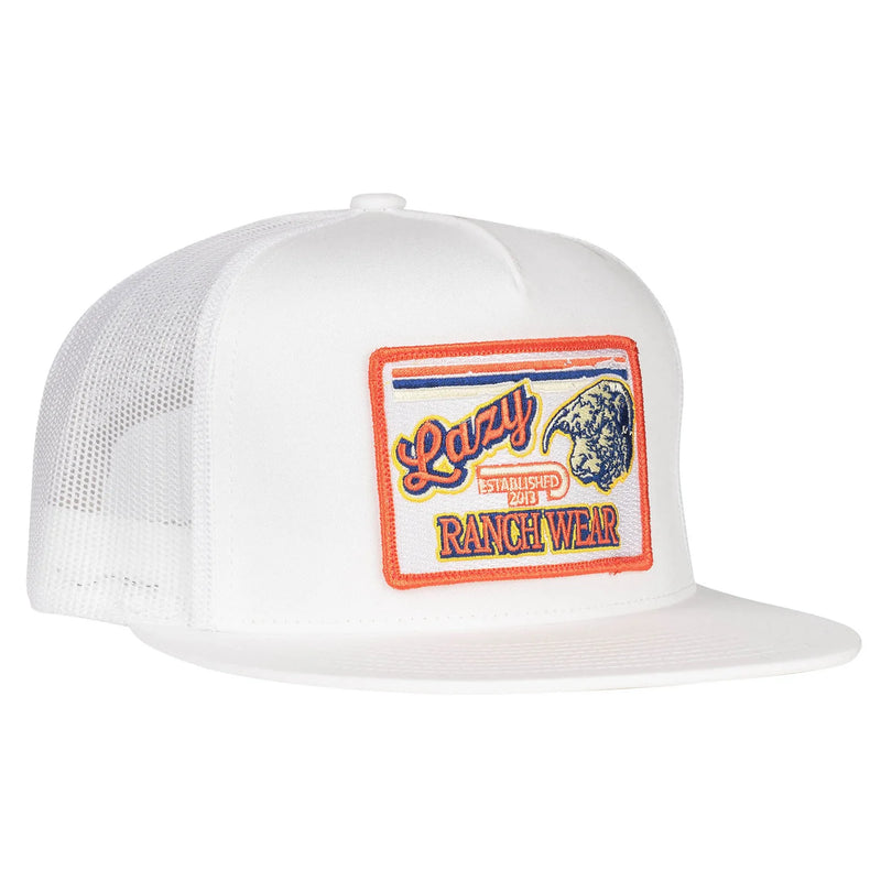 Lazy J Ranch White Retro Hereford Classic Five Panel Trucker Hat