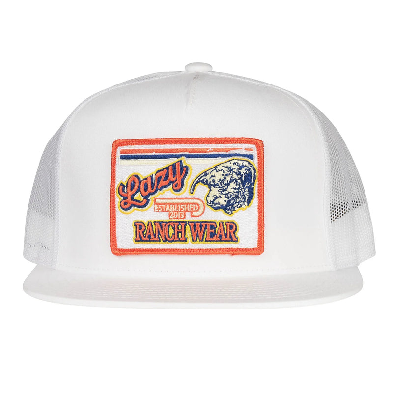 Lazy J Ranch White Retro Hereford Classic Five Panel Trucker Hat