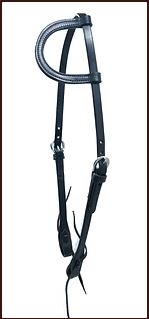 Hilltop Tack Supply BLK-150 Black One Ear Headstall