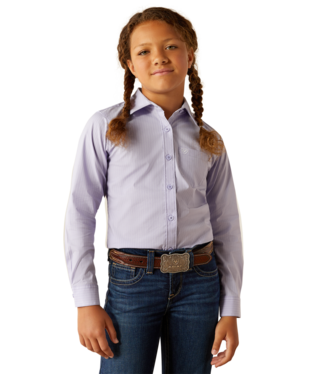 Girl's Ariat 10054599 Kirby Sweet Lavender Stripe Shirt