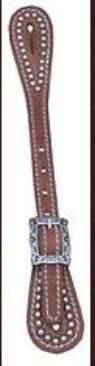 Hilltop Tack Supply H-639Y Youth Tapered Spur Strap with Spots in Natural