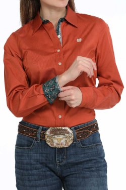 Women's Cinch MSW9165063 Copper Stripe Button Down Western Shirt