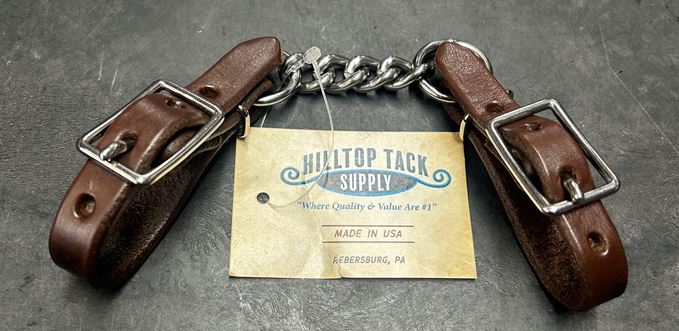 Hilltop Tack Supply TH-2RS-OD Single Flat Chain Curb Strap Oil Dipped