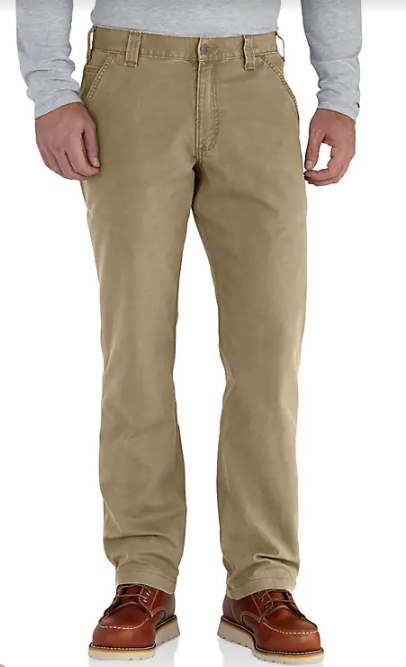 Carhartt 102291-253 Rugged Flex® Dark Khaki Rigby Dungaree Work Pants SALE