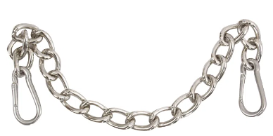 111823 9.5 Inch Curb Chain with 2 carabiner clips