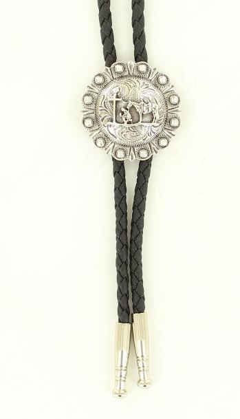 M & F 22844 Double S Cowboy Prayer Bolo