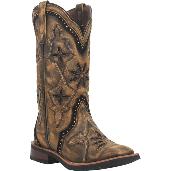 Women's Laredo 5844 Bouquett Leather Wide Square Toe Boot