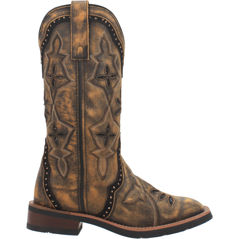 Women's Laredo 5844 Bouquett Leather Wide Square Toe Boot