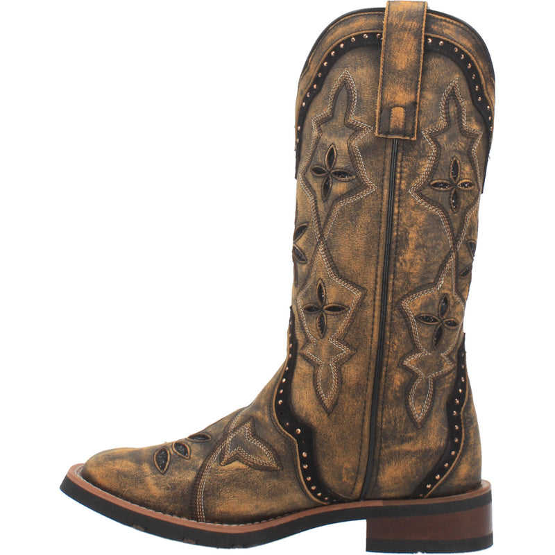 Women's Laredo 5844 Bouquett Leather Wide Square Toe Boot