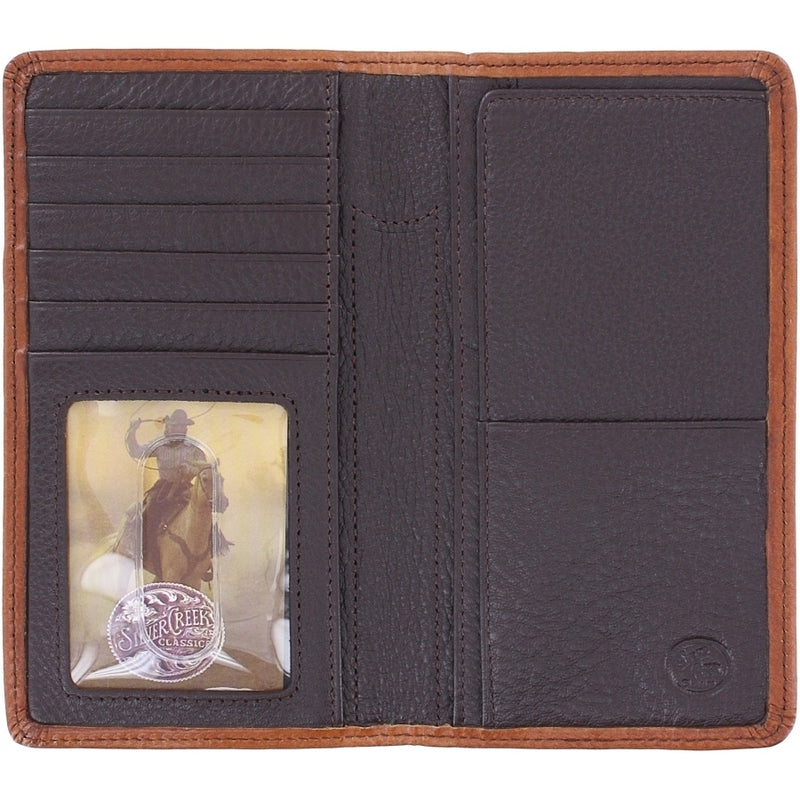 Silver Creek E80435 Cattle Driven Checkbook Wallet