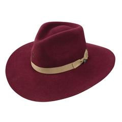 Charlie 1 Horse CWHIWA-403682 Burgundy Highway Wool Felt Hat