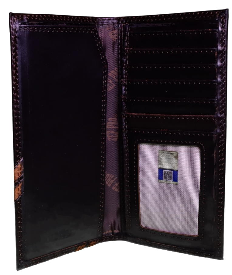 Zep-Pro IWD4BRW-Clemson University Tigers Brown Debossed Tall Wallet