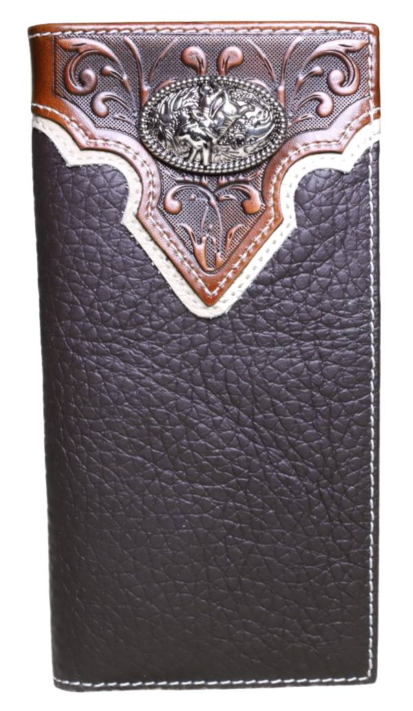 Top Notch Accessories HF103BK Bull Rider Concho Wallet In Black