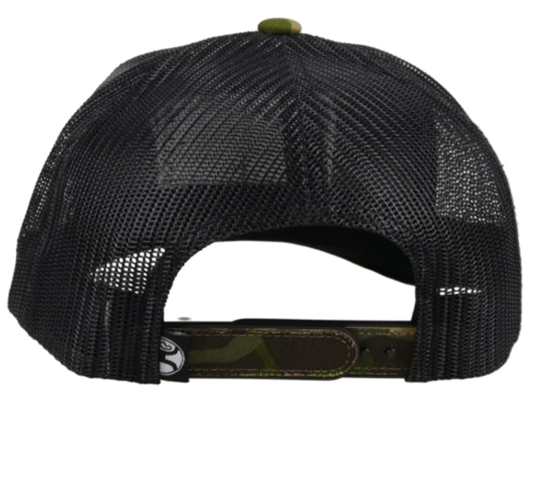 Hooey 2110T-GRBK "Liberty Rope" Camo/Black Snap Back Cap Clearance