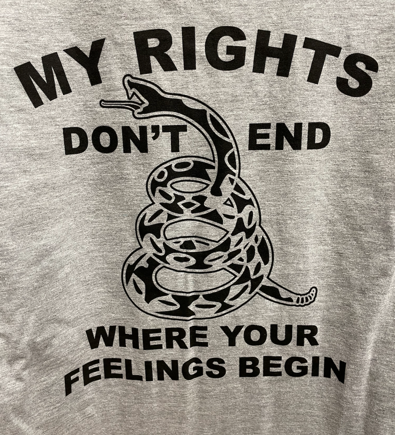 "My Rights" Heather Gray Gildan Soft Short Sleeve T-Shirt *Closeout