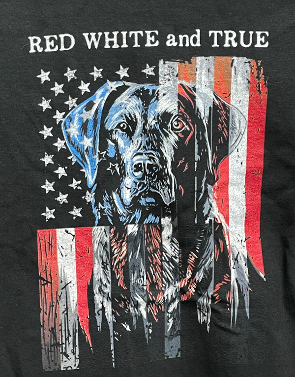 Hunt Life "RED, WHITE, AND TRUE" Black Gildan Soft Short Sleeve T-Shirts *Closeout*