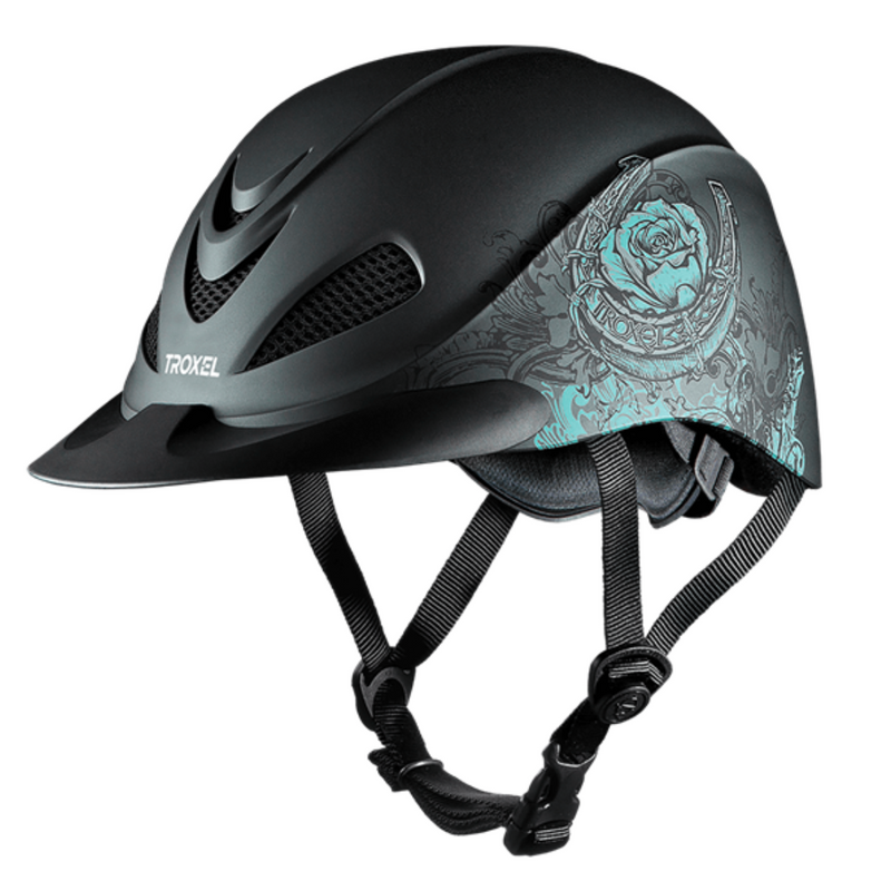 Troxel 04-275 Rebel™ Turquoise Rose Helmet