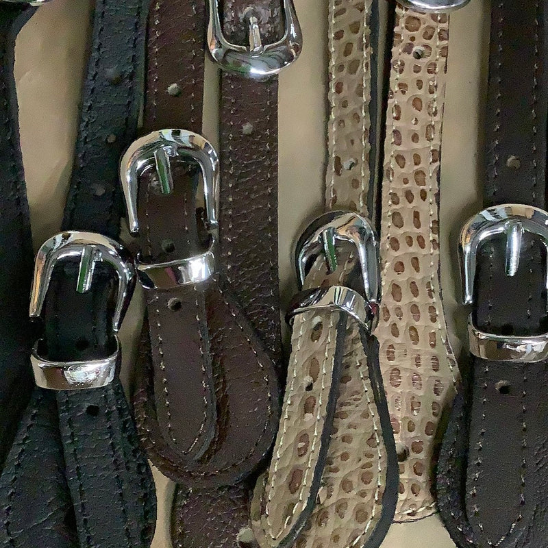 JB YTH SP STP Assorted Youth Leather Spur Straps