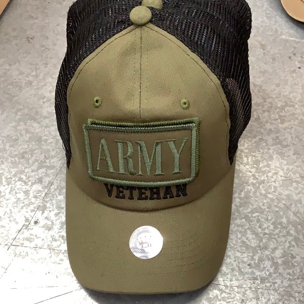 Green/Camo American Flag Velcro Patch Cap