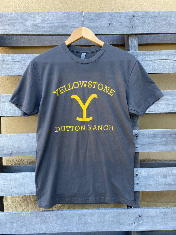 "Yellowstone-Dutton Ranch" Charcoal Next Level Short Sleeve T-Shirt *CLOSEOUT*