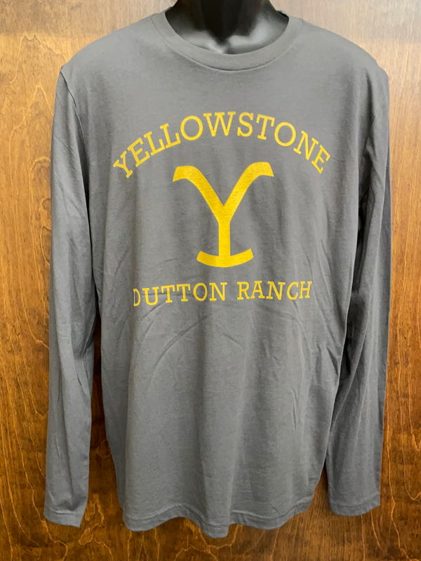 "Yellowstone-Dutton Ranch" Charcoal Next Level Long Sleeve T-Shirt  *CLOSEOUT*