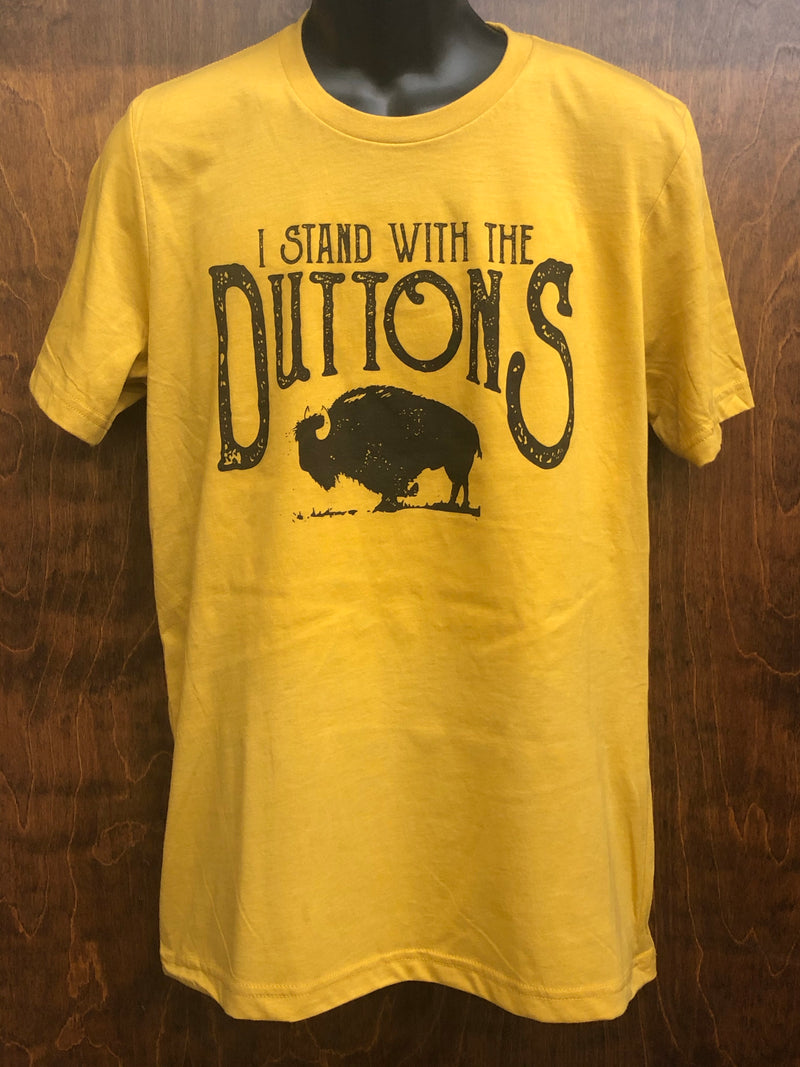 "I Stand with the Duttons" Mustard Bella Canvas T-Shirt *Closeout*