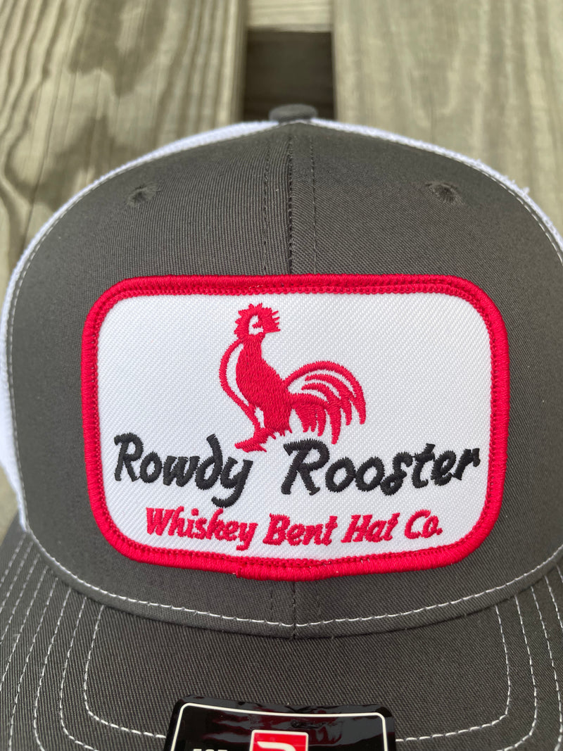 Whiskey Bent Hat Company Rowdy Rooster Grey/White